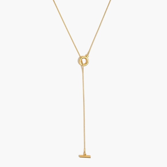 Madewell Toggle Lariat Necklace in Gold - Picture 4 of 6